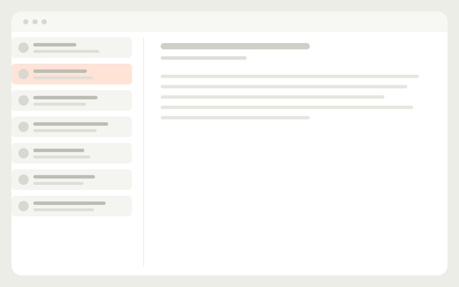Webmail gelen kutusunu gösteren örnek ekran çizimi